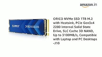 Amazon.in: Buy ORICO NVMe SSD 1TB M.2 with Heatsink, PCIe
